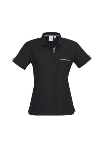 Picture of Biz Collection Ladies Edge Polo Shirt Polyester Cotton Pique Knit